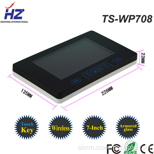 2014Touck key touch screen 7'' wireless wholesales outdoor unit of unlocking camera door viewer video to the door
